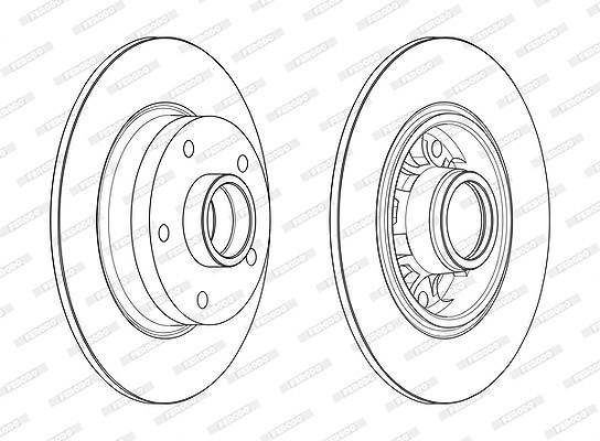 Ferodo 1x Bremsscheibe [Hersteller-Nr. DDF1730-1] für Renault