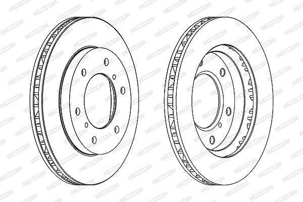 Ferodo Bremsscheibe [Hersteller-Nr. DDF1384C] für Mitsubishi