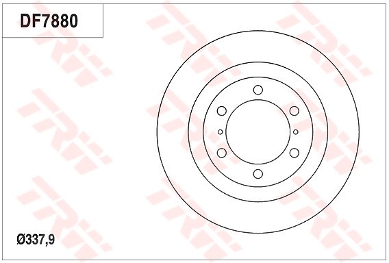 Trw Bremsscheibe [Hersteller-Nr. DF7880S] für Lexus, Toyota