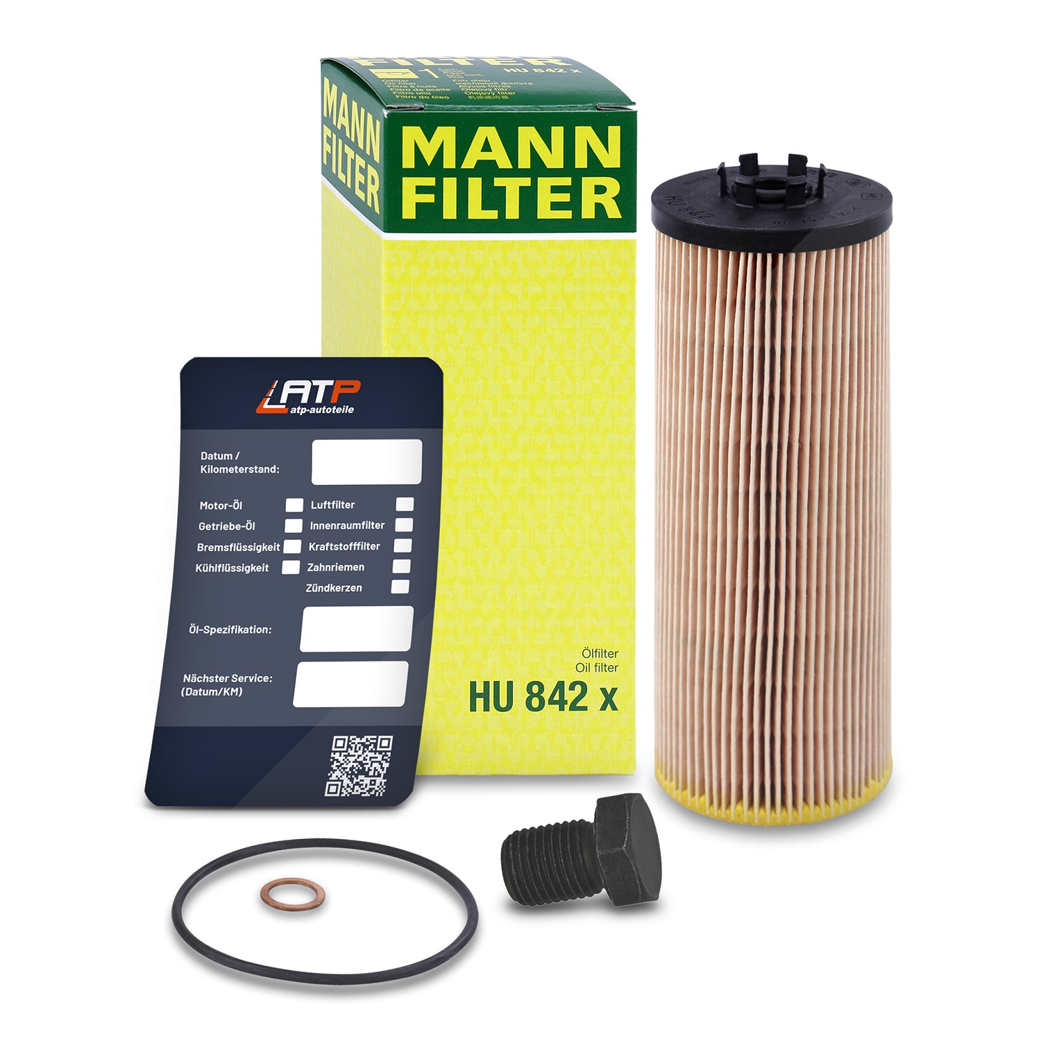 Mann-filter Ölfilter+Schraube+Ölwechselanhänger [Hersteller-Nr. 10491600] für VW, Audi