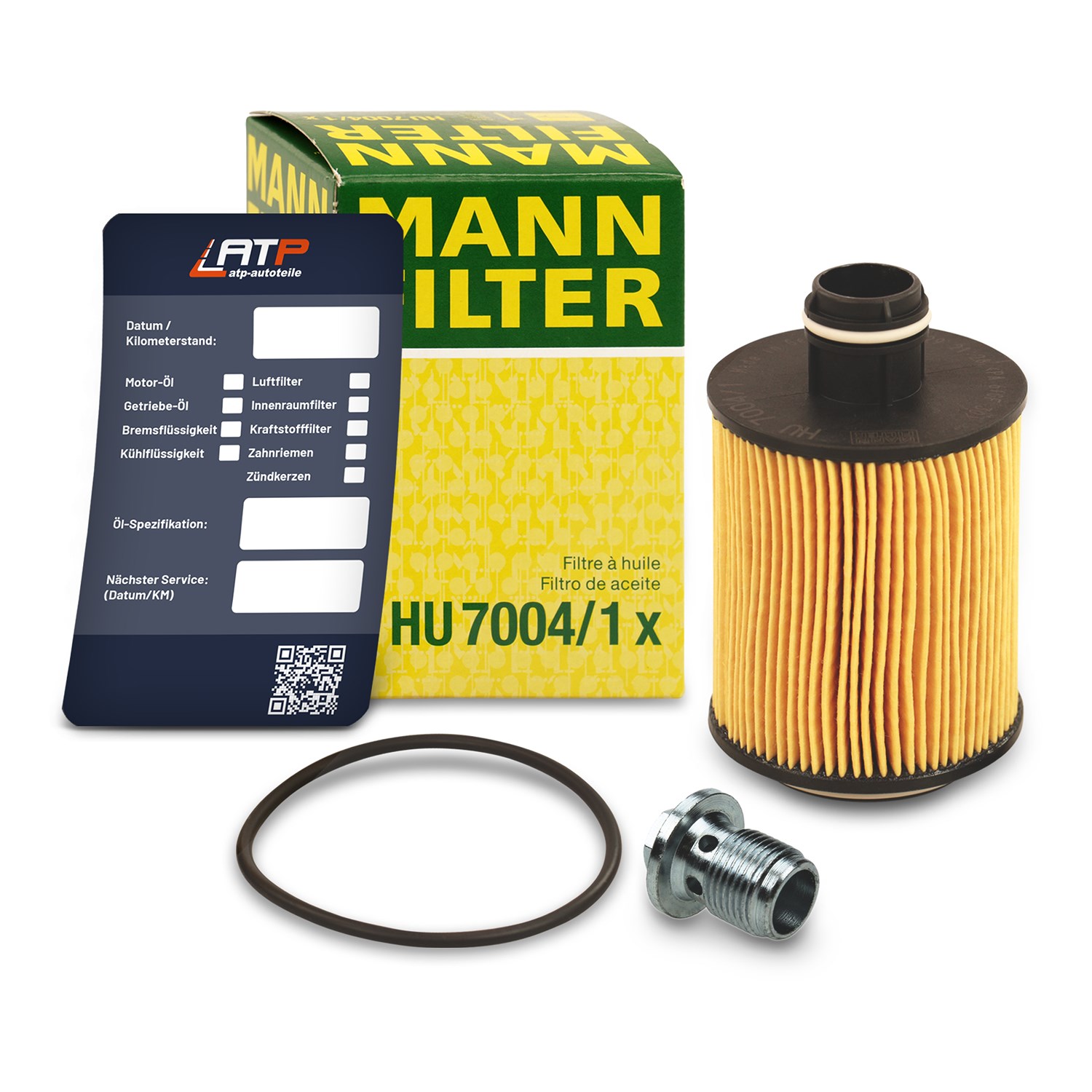 Mann-filter Ölfilter+Schraube+Ölwechselanhänger [Hersteller-Nr. 10491640] für Vauxhall, Saab, Cadillac, Opel