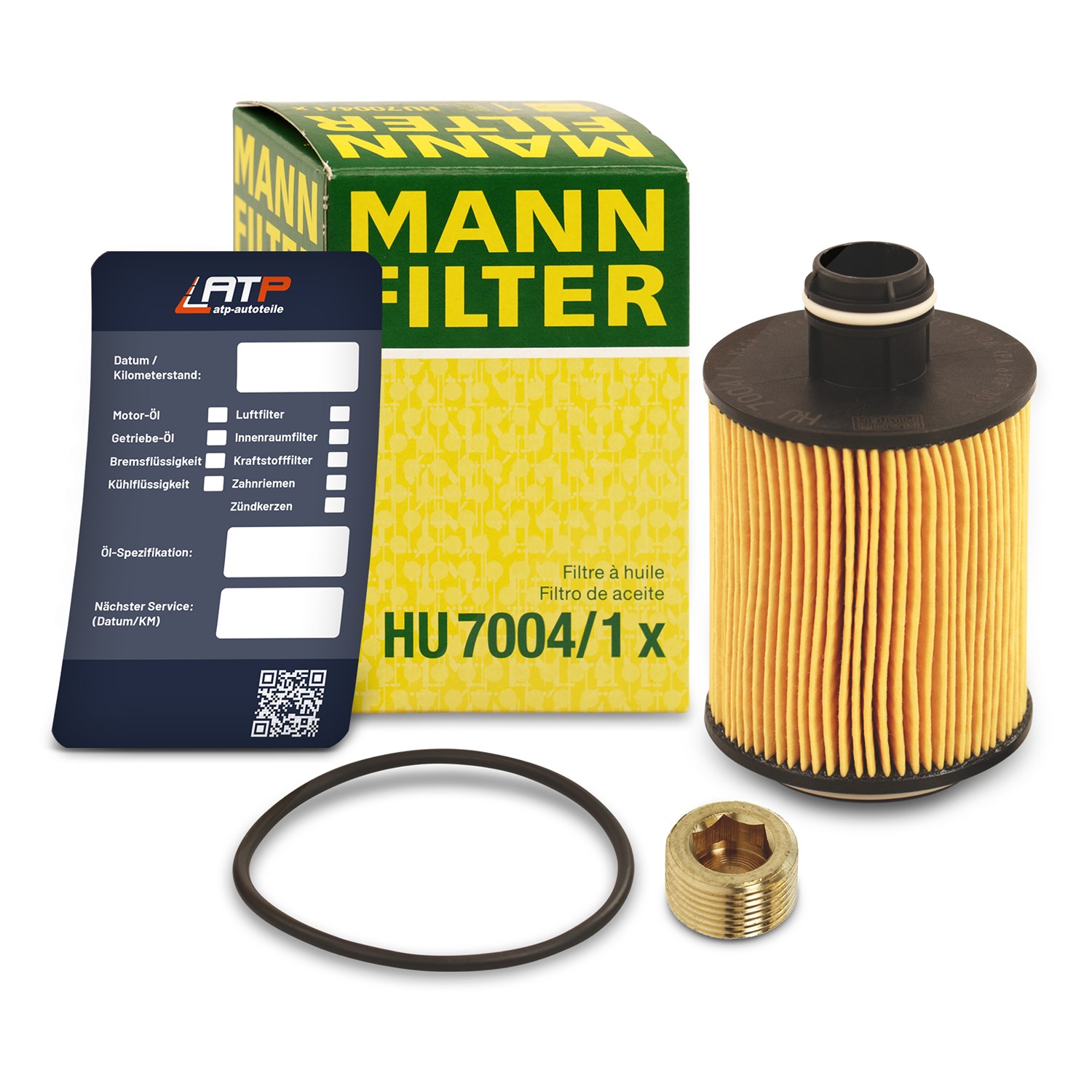 Mann-filter Ölfilter+Schraube+Ölwechselanhänger [Hersteller-Nr. 10491641] für Chevrolet