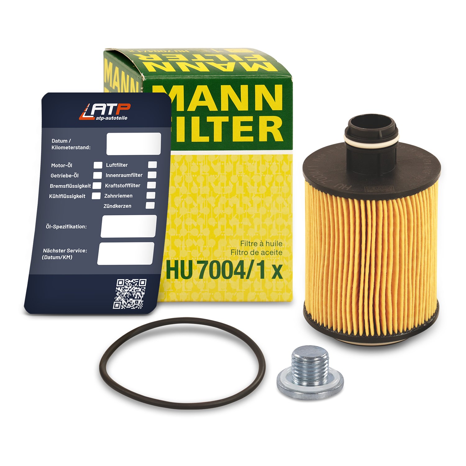 Mann-filter Ölfilter+Schraube+Ölwechselanhänger [Hersteller-Nr. 10491642] für Opel