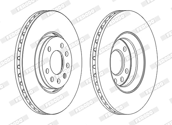 Ferodo Bremsscheibe [Hersteller-Nr. DDF1215C] für Opel, Vauxhall, Saab, Cadillac, Chevrolet