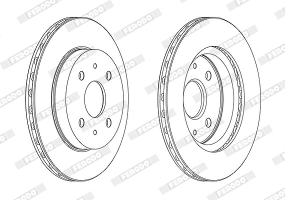 Ferodo Bremsscheibe [Hersteller-Nr. DDF1774C] für Dacia, Subaru, Daihatsu