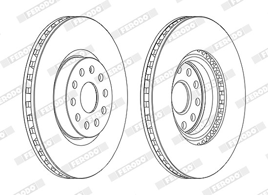 Ferodo Bremsscheibe [Hersteller-Nr. DDF1062C] für Opel, Alfa Romeo, Lancia