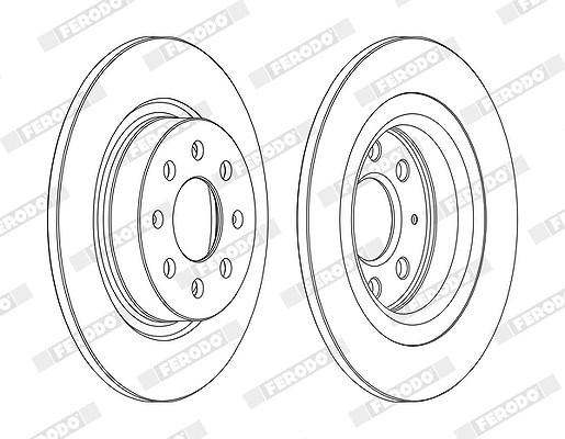Ferodo Bremsscheibe [Hersteller-Nr. DDF1299C] für Vauxhall, Opel, Abarth, Fiat