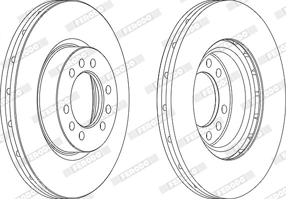 Ferodo 1x Bremsscheibe [Hersteller-Nr. FCR235A] für Iveco