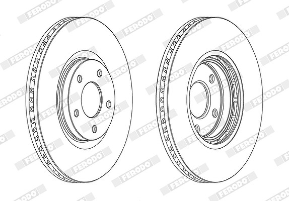 Ferodo Bremsscheibe [Hersteller-Nr. DDF1724C] für Nissan, Renault