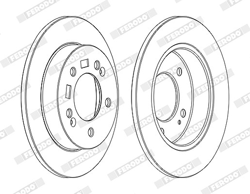 Ferodo Bremsscheibe Hinterachse Voll [Hersteller-Nr. DDF1874C] für Hyundai, Kia