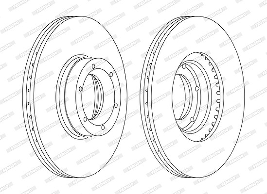 Ferodo Bremsscheibe [Hersteller-Nr. DDF1067C] für Renault, Vauxhall, Opel