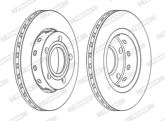 Ferodo Bremsscheibe [Hersteller-Nr. DDF1887C] für VW, Audi
