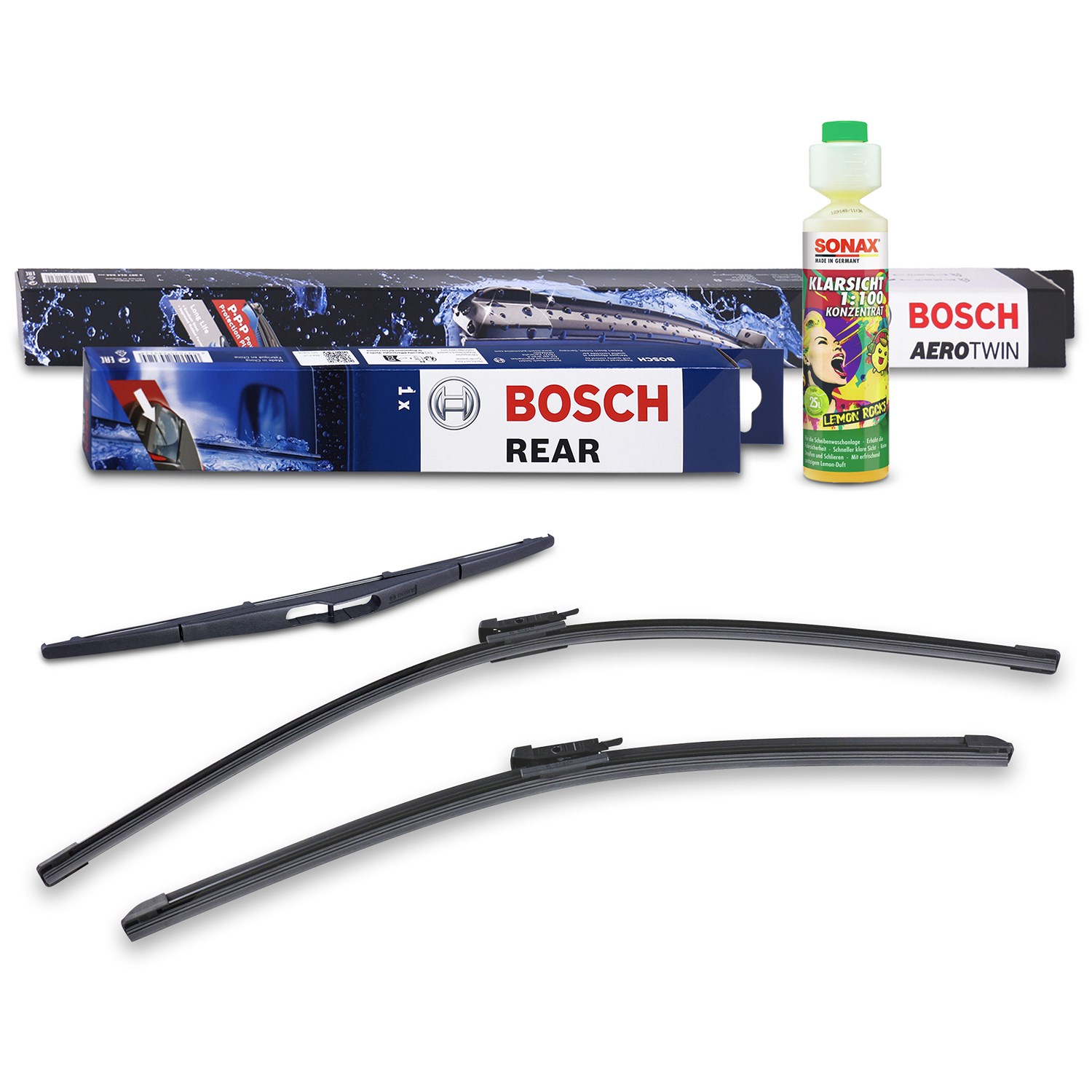 Bosch Wischer vorne +hinten +Scheibenreiniger [Hersteller-Nr. 31185399] für Opel