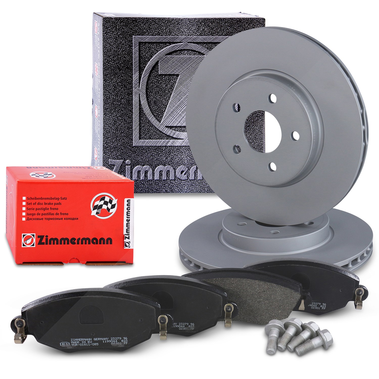 Zimmermann Bremsscheiben + Bremsbeläge Vorderachse [Hersteller-Nr. 10697706] für Ford, Jaguar
