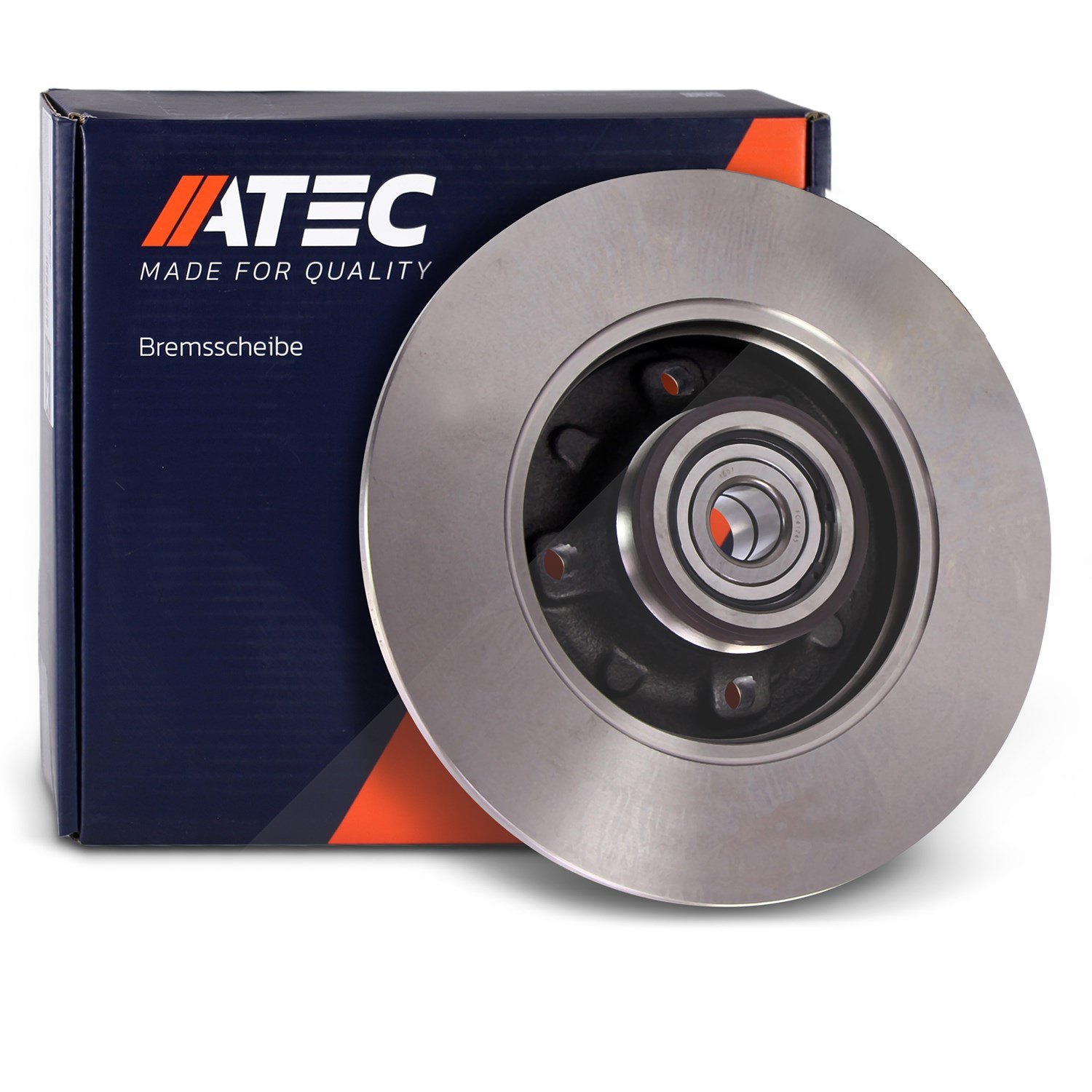 Atec 1x Bremsscheibe +ABS-Ring+RADLAGER Hinterachse [Hersteller-Nr. 10601701] für Peugeot, Citroën