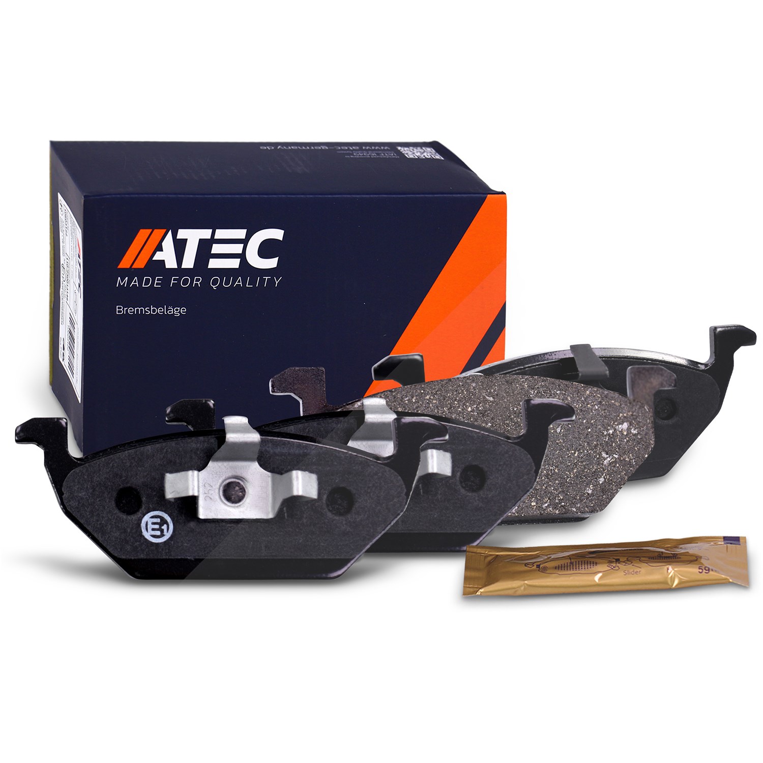 Atec Bremsbeläge vorne (Satz) [Hersteller-Nr. 10600037] für Seat, Audi, VW, Skoda