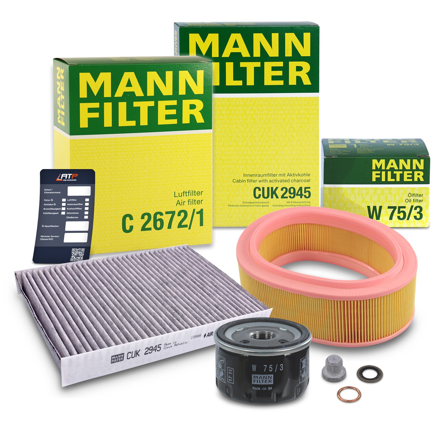 Mann-filter Inspektionspaket Filtersatz SET A [Hersteller-Nr. 10492707] für Renault