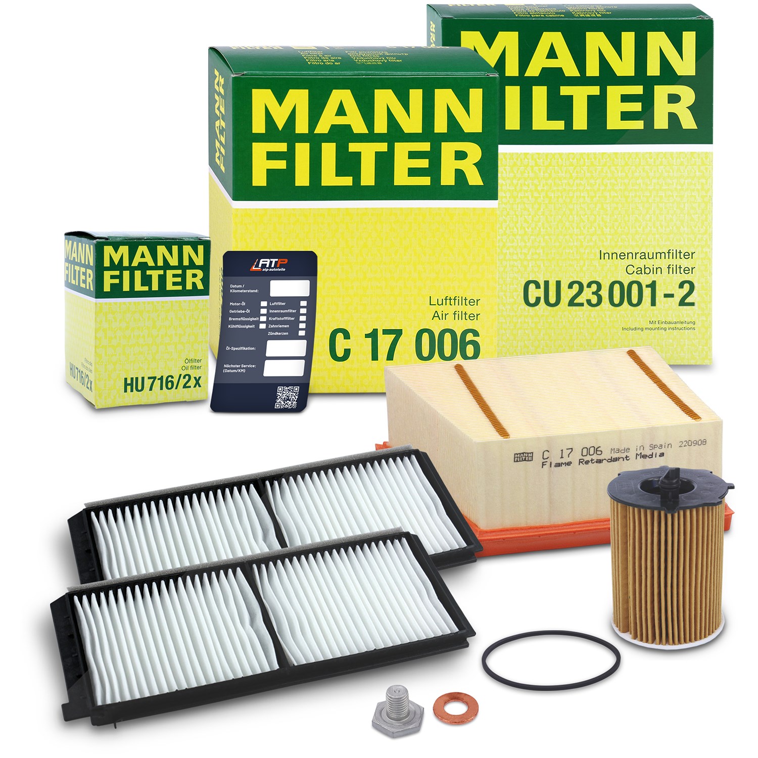 Mann-filter Inspektionspaket Filtersatz SET A [Hersteller-Nr. 10493374] für Mazda