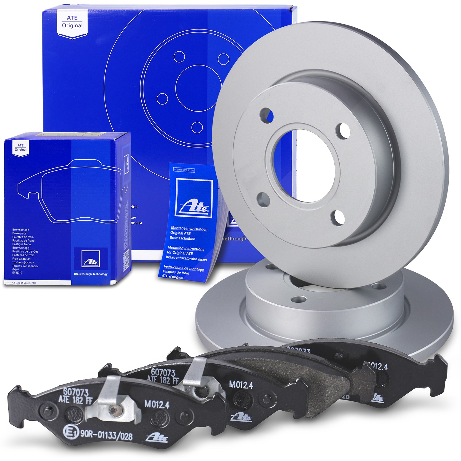 Ate Bremsscheiben+Bremsbeläge Vorderachse Voll [Hersteller-Nr. 10696326] für Mazda, Ford