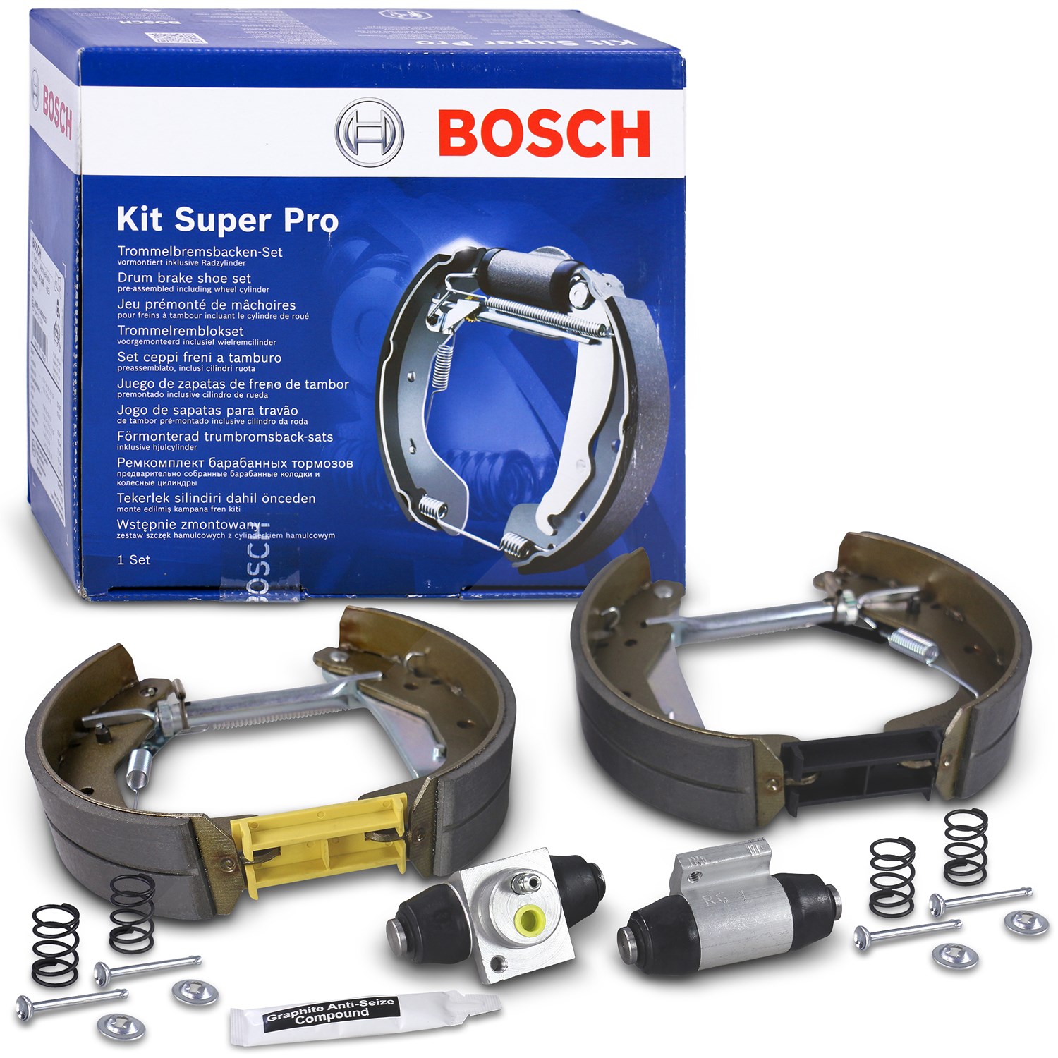 Bosch Bremsbackensatz KIT SUPERPRO [Hersteller-Nr. 0204114630] für Vauxhall, Opel