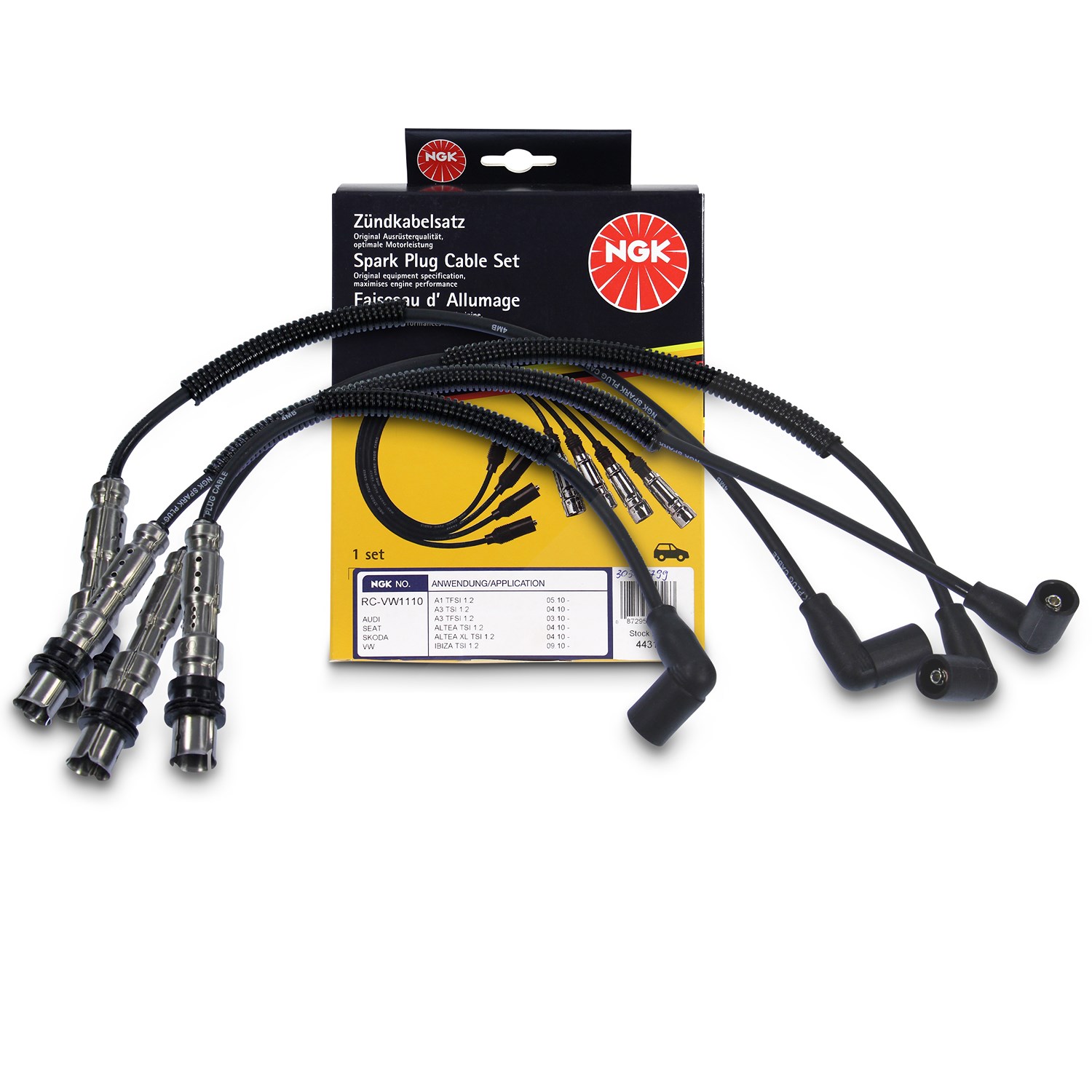 Ngk Zündleitungssatz [Hersteller-Nr. 44316] für Skoda, Seat, VW, Audi