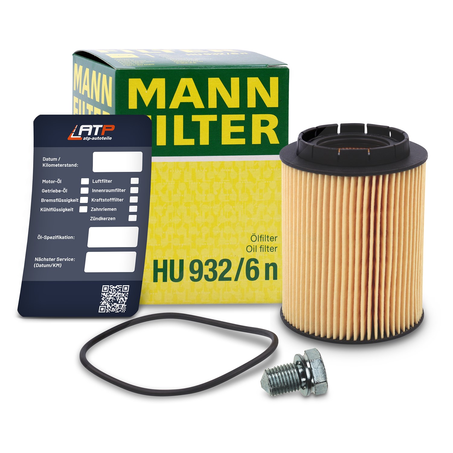 Mann-filter Ölfilter+Schraube+Ölwechselanhänger [Hersteller-Nr. 10492655] für Ford, VW