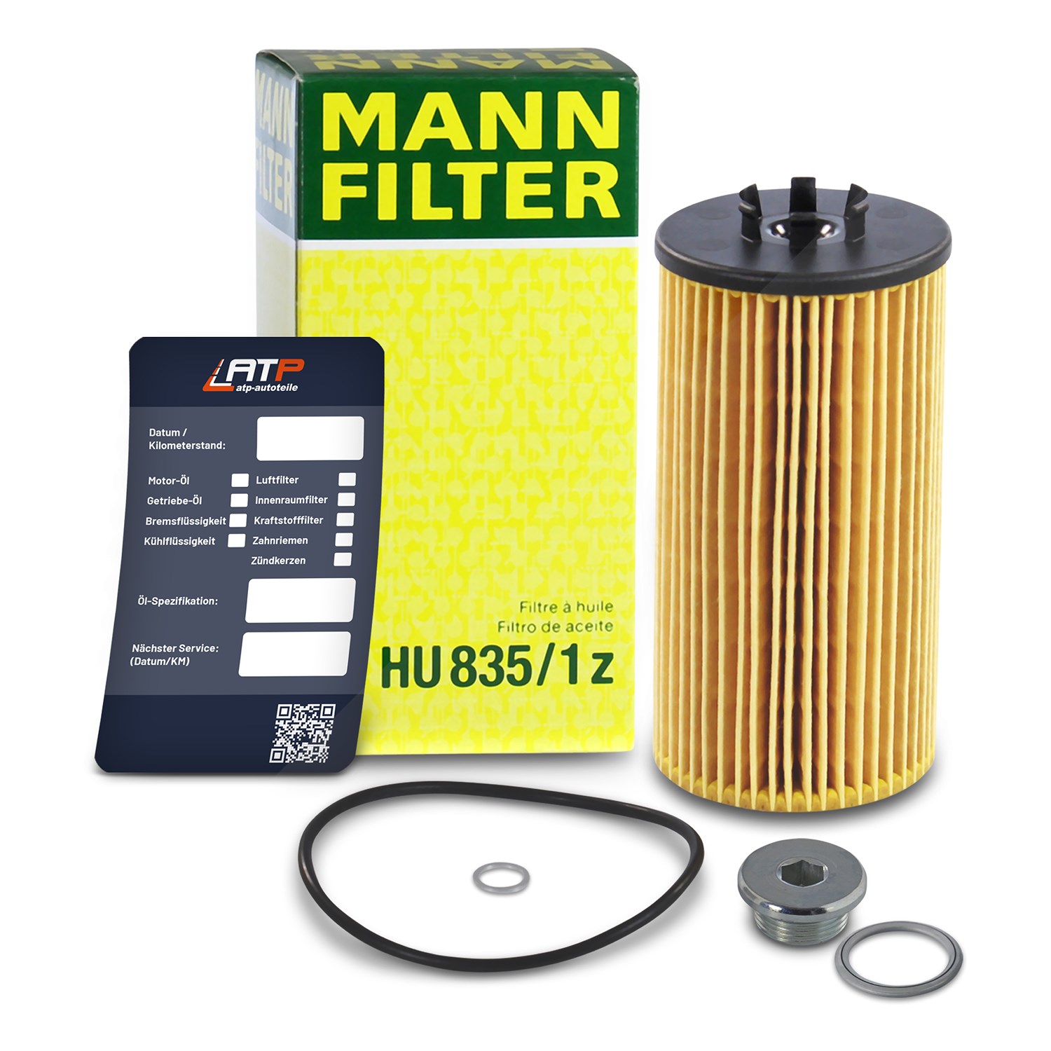Mann-filter Ölfilter+Schraube+Ölwechselanhänger [Hersteller-Nr. 10492660] für VW, Audi