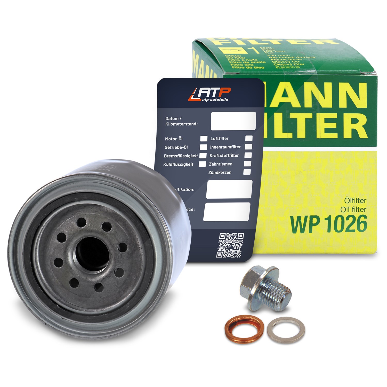 Mann-filter Ölfilter+Schraube+Ölwechselanhänger [Hersteller-Nr. 10492667] für Toyota