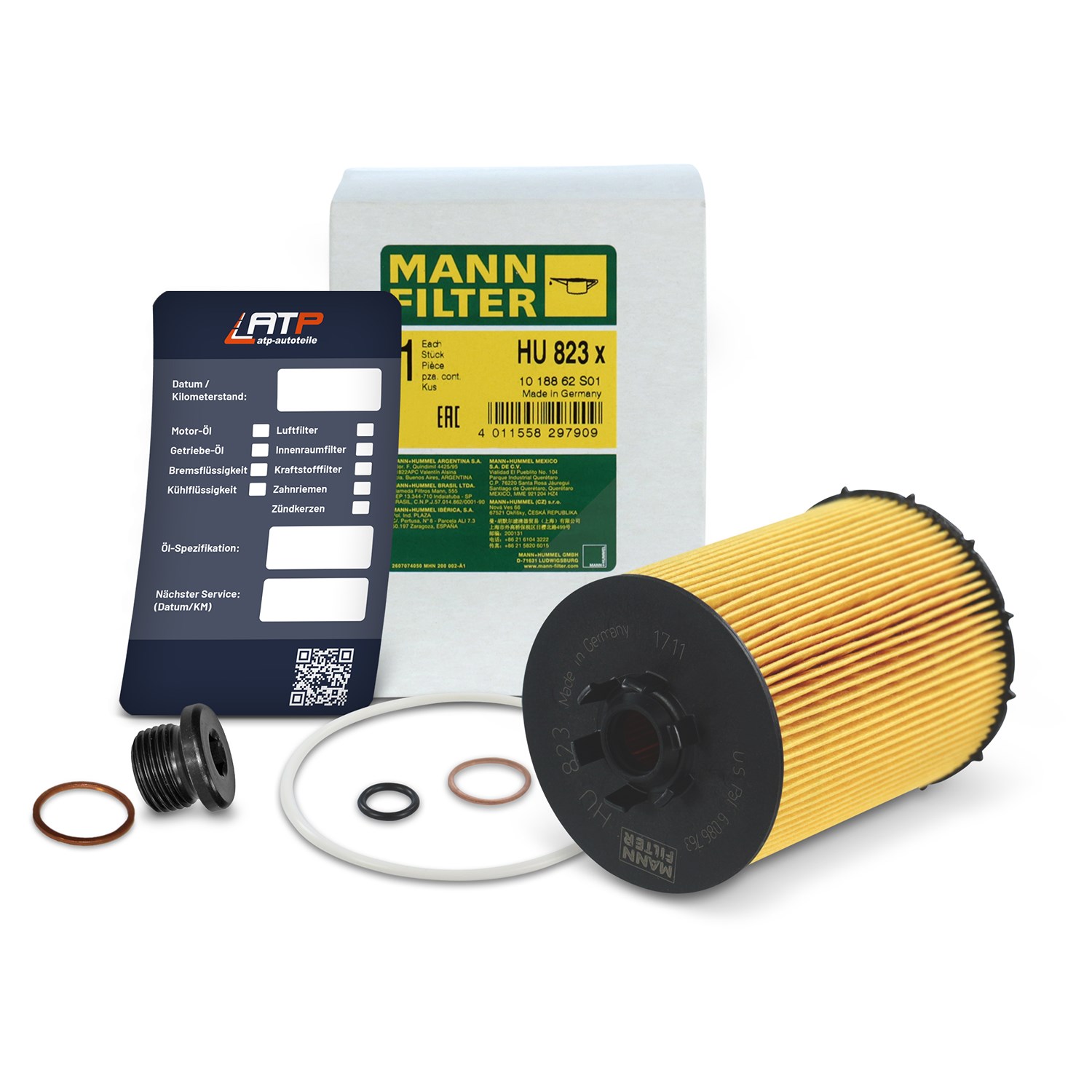 Mann-filter Ölfilter+Schraube+Ölwechselanhänger [Hersteller-Nr. 10493304] für Rolls-royce, Wiesmann, BMW