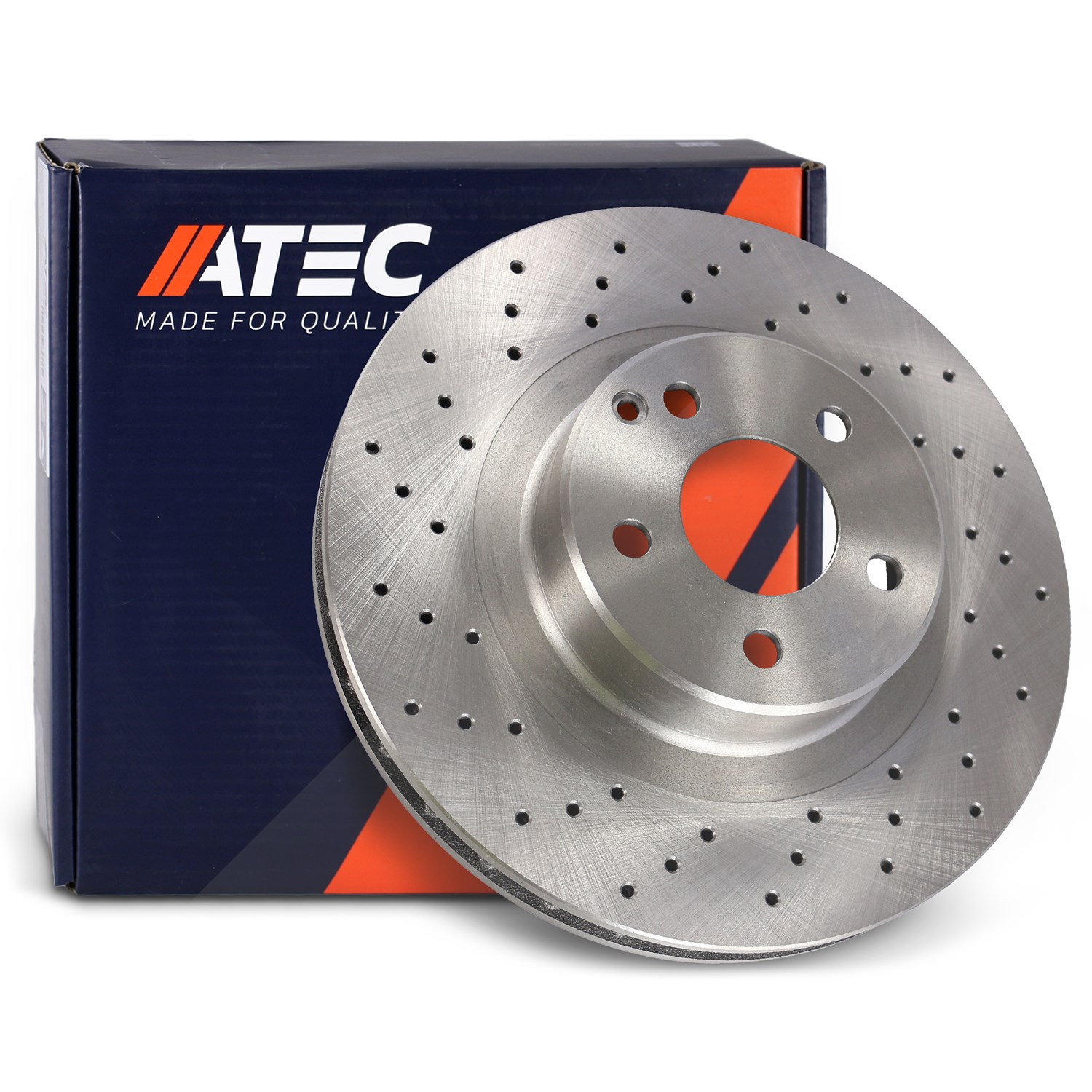 Atec 1x Bremsscheibe Vorderachse Gelocht Belüftet [Hersteller-Nr. 10603900] für Mercedes-Benz