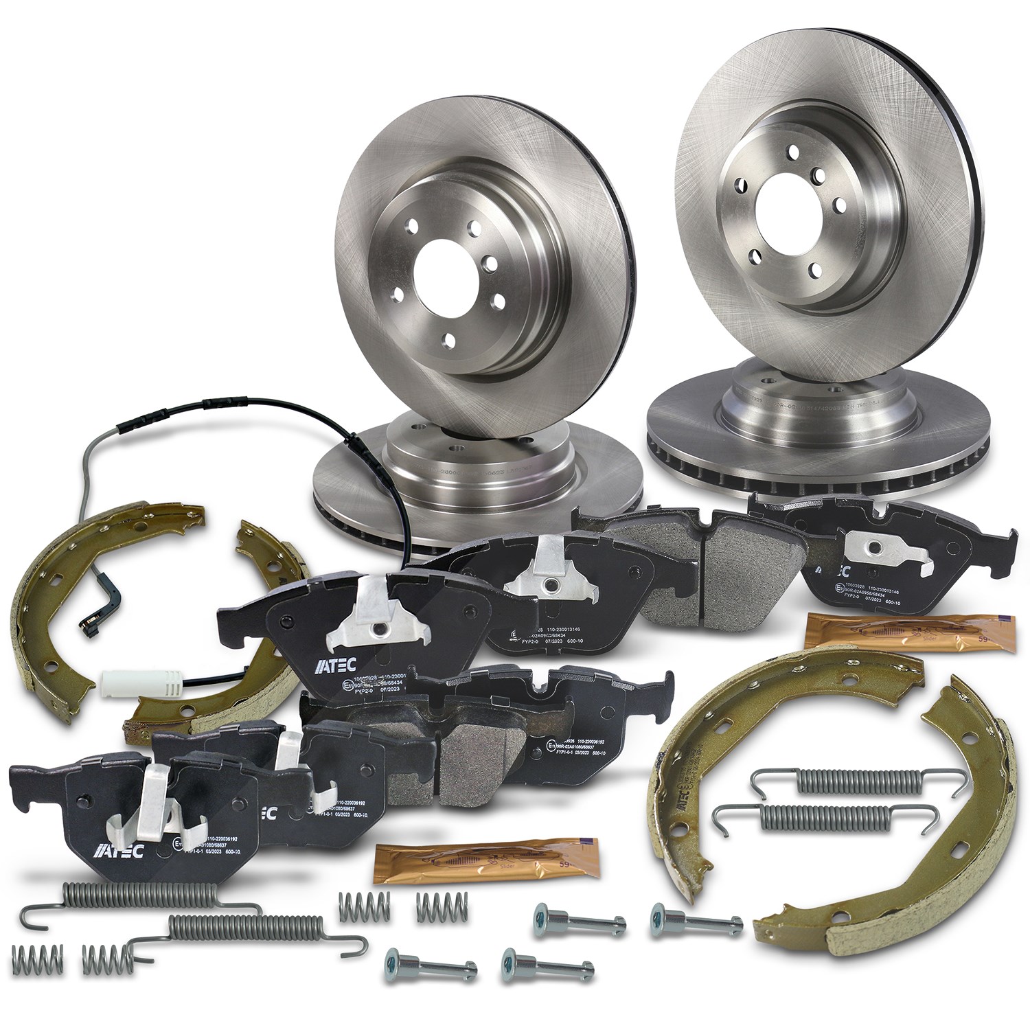 Bestprice Bremsscheiben + Bremsbeläge Vorne + Hinten [Hersteller-Nr. 10603945] für BMW