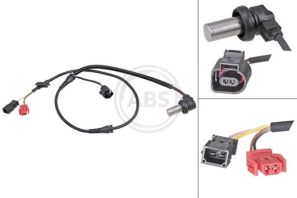 A.b.s. Sensor, Raddrehzahl Vorderachse [Hersteller-Nr. 30122] für Audi, VW, Skoda