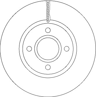 Trw Bremsscheibe [Hersteller-Nr. DF6509] für Ford