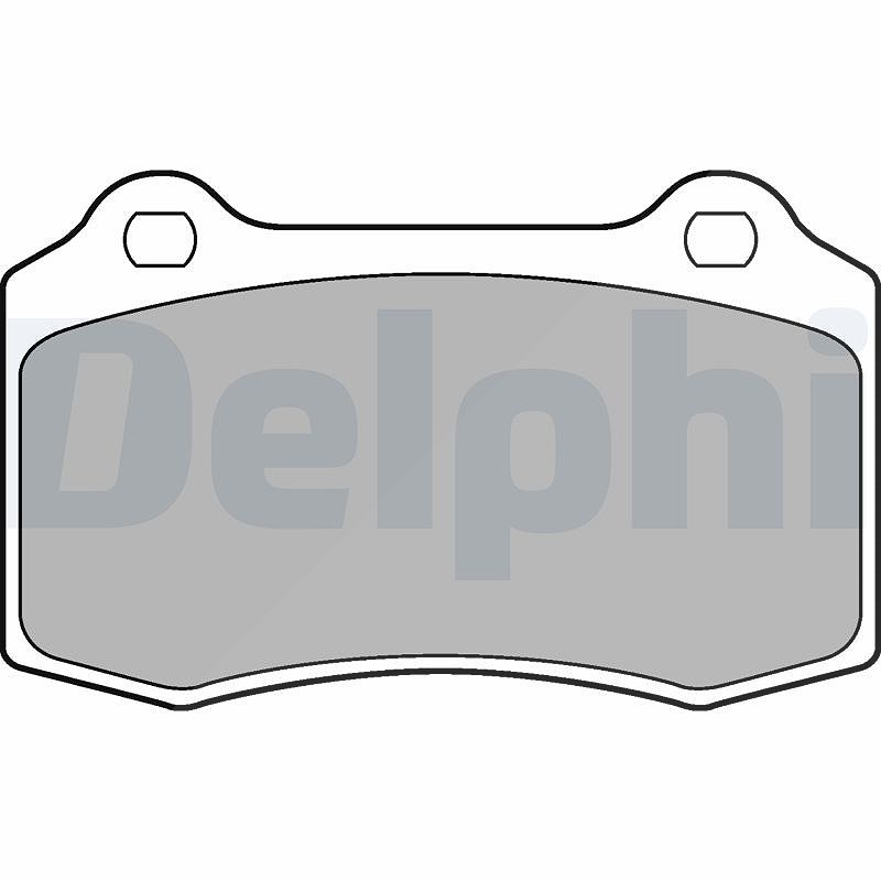 Delphi Bremsbelagsatz, Scheibenbremse [Hersteller-Nr. LP1700] für Daimler, Jaguar, Citroën, Ds, Volvo, Ford, Seat, Peugeot