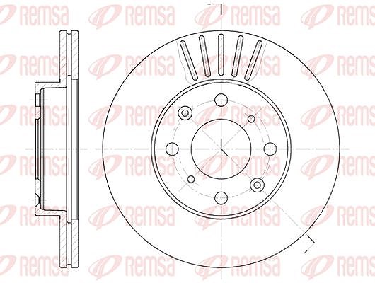 Kawe 1x Bremsscheibe [Hersteller-Nr. 636910] für Honda, Acura