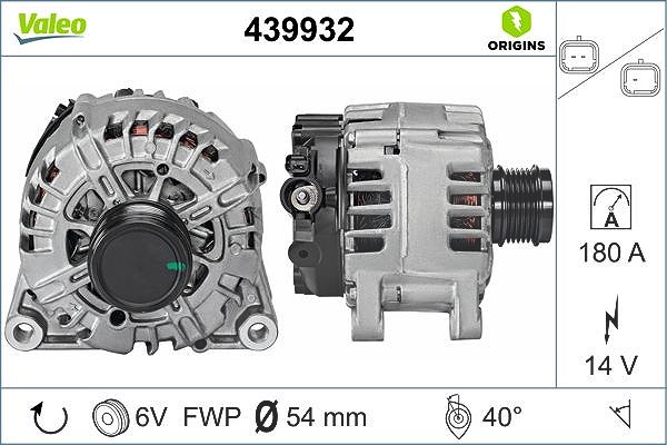 Valeo Generator [Hersteller-Nr. 439932] für Citroën, Peugeot, Ds