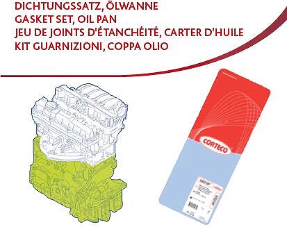 Corteco Dichtungssatz, Kurbelgehäuse ERSTAUSRÜSTERQUALITÄT [Hersteller-Nr. 428722P] für Renault
