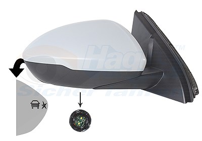 Van Wezel Außenspiegel [Hersteller-Nr. 3854826] für Opel