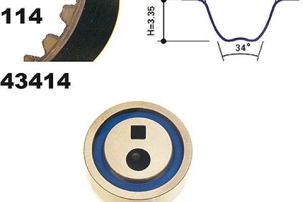 Mapco Zahnriemensatz [Hersteller-Nr. 23414] für Fiat, Peugeot, Citroën, Lancia