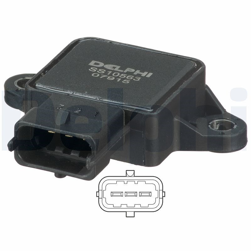 Delphi Sensor, Drosselklappenstellung [Hersteller-Nr. SS10563-12B1] für Nissan, Hyundai, Saab, Kia, Opel, Vauxhall