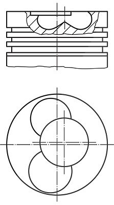 Mahle Kolben [Hersteller-Nr. 0282000] für VW