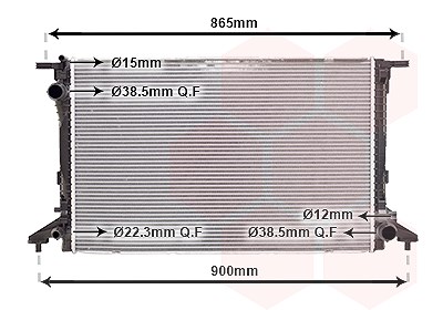 Van Wezel Kühler, Motorkühlung [Hersteller-Nr. 03012722] für Audi, VW