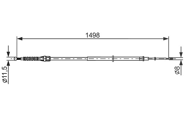 Bosch Seilzug, Feststellbremse [Hersteller-Nr. 1987482789] für VW, Seat