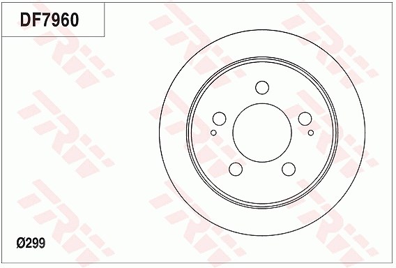 Trw Bremsscheibe [Hersteller-Nr. DF7960] für Ssangyong