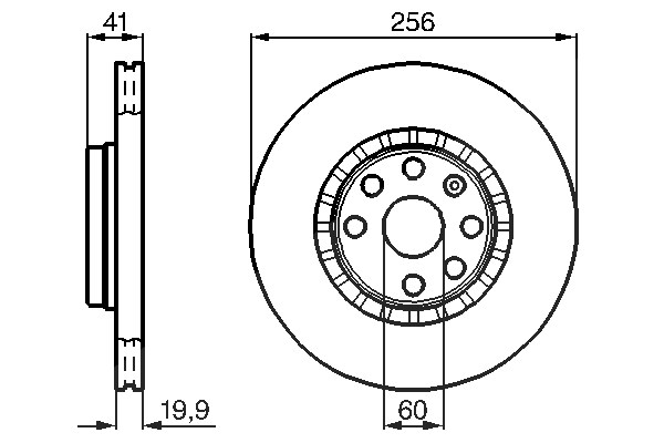 Bosch Bremsscheibe [Hersteller-Nr. 0986478535] für Vauxhall, Opel