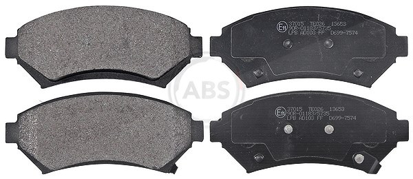 A.b.s. Bremsbelagsatz, Scheibenbremse [Hersteller-Nr. 37015] für Pontiac, Cadillac, Opel, Chevrolet, Buick, Oldsmobile, Vauxhall