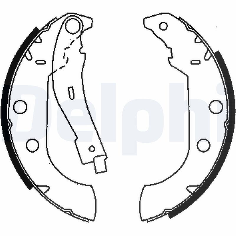 Delphi Bremsbackensatz [Hersteller-Nr. LS1833] für Peugeot, Citroën
