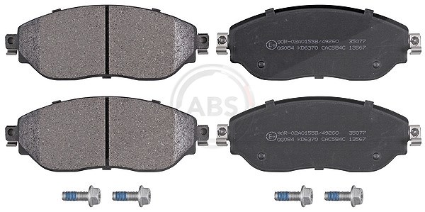 A.b.s. Bremsbeläge vorne (Satz) [Hersteller-Nr. 35077] für Fiat, Vauxhall, Nissan, Opel, Renault