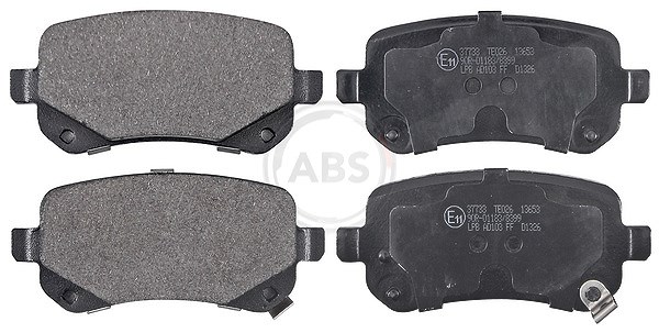 A.b.s. Bremsbeläge hinten (Satz) [Hersteller-Nr. 37733] für Dodge, Chrysler, Fiat, Ford Usa