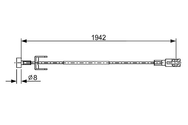 Bosch Seilzug, Feststellbremse [Hersteller-Nr. 1987482643] für Vauxhall, Renault, Opel